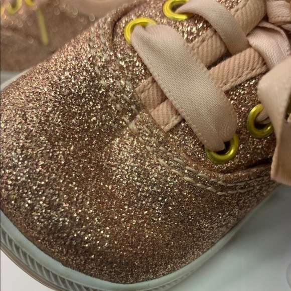 Keds Kate Spade Rose Gold Sneakers with Glittery Finish - Picture 6 of 10